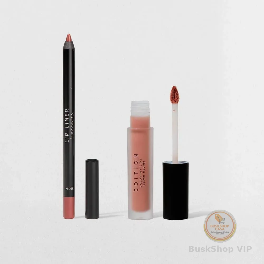 Kit Lápis Labial Marrom + Batom Nude Océane Edition (2 Produtos)