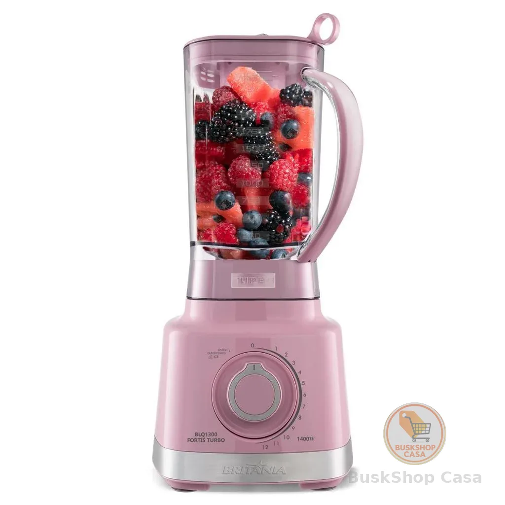 Liquidificador Rosa Britânia 1400W 3L 12 Velocidades BLQ1300RS