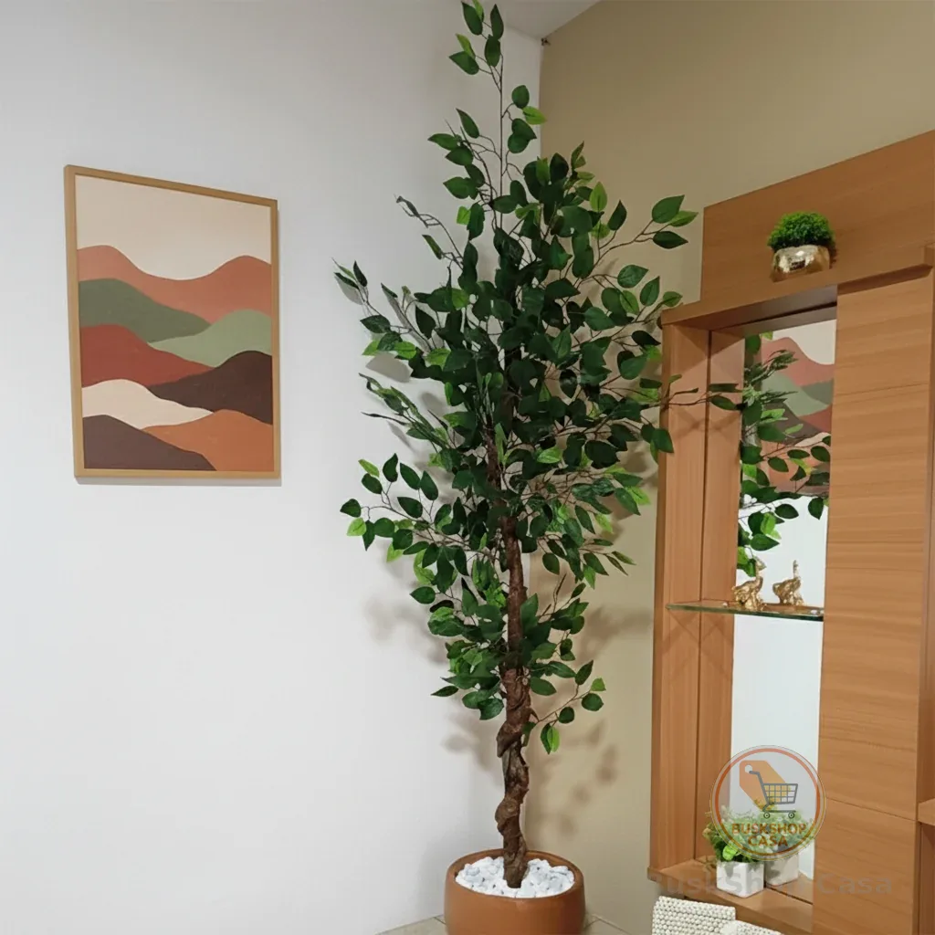 Figueira Artificial Fícus Grande Árvore Decoração 130cm a 190cm Sem Vaso