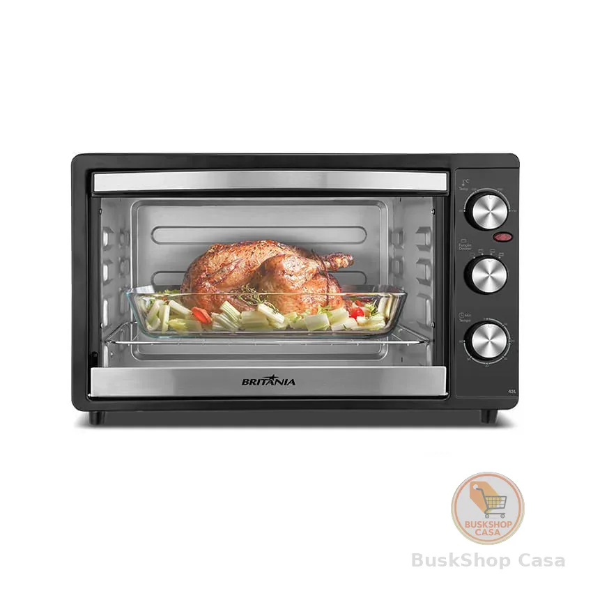 Forno Elétrico Britânia 43L Preto Dupla Resistência BFE43