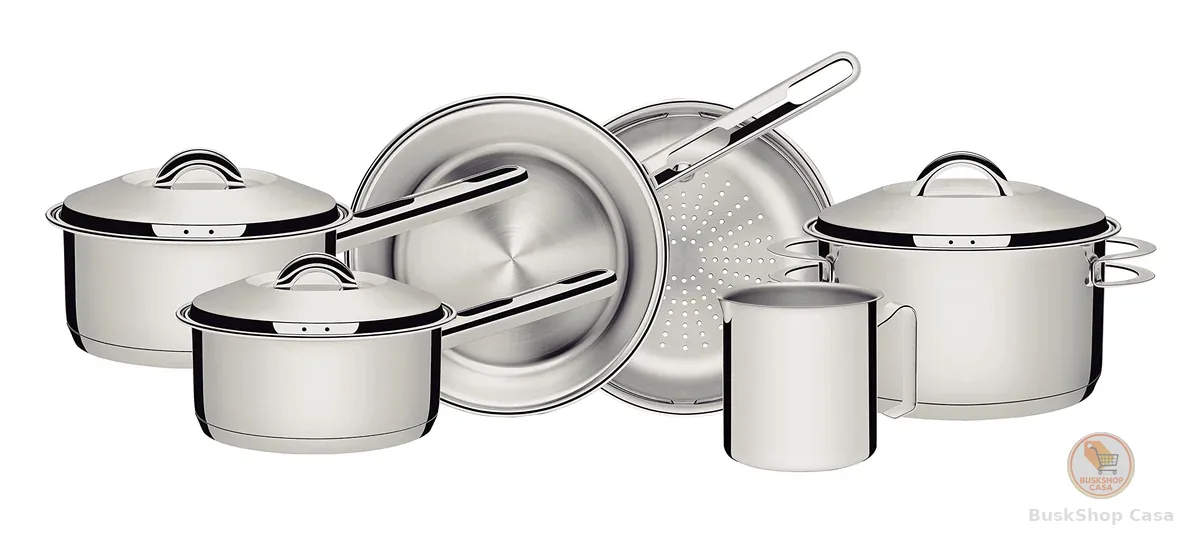 Tramontina Jogo de Panelas de Aço Inox 6 peças Solar