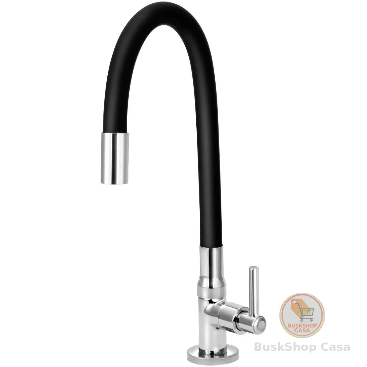 Torneira Gourmet Flexível Para Cozinha Mesa Preta 1/4 de Volta C51