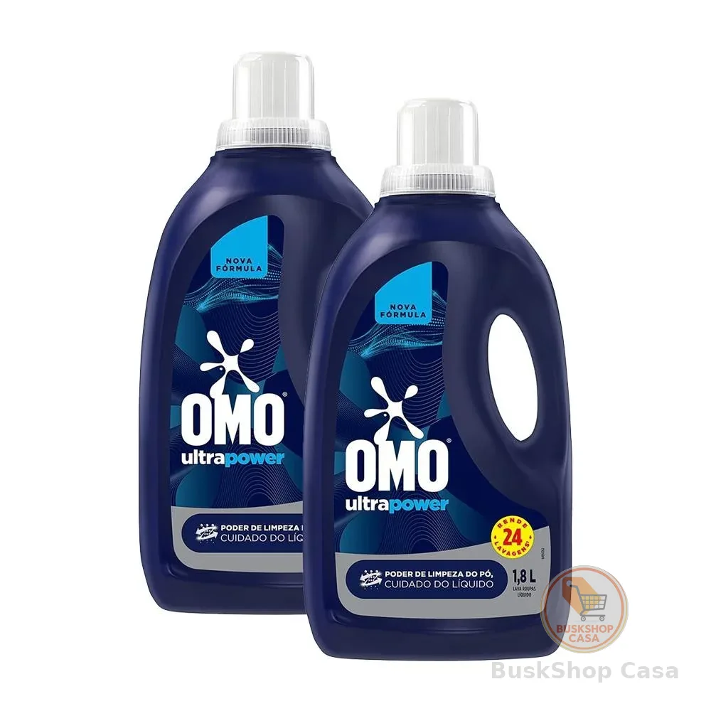 Kit 2 Lava-Roupas Líquido Omo Ultra Power 1,8l