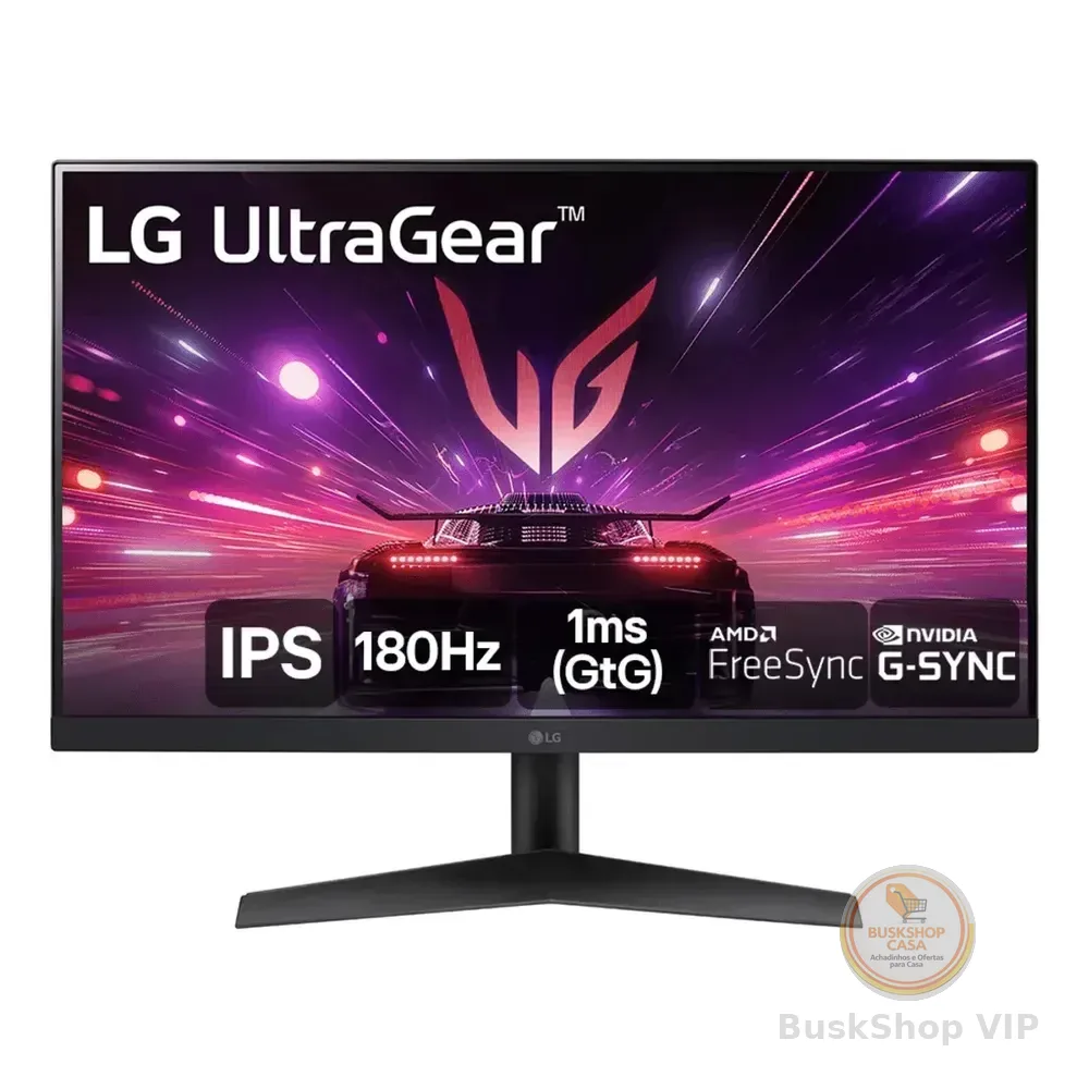 Monitor Gamer LG Ultragear 24 24gs60f-b Ips Full Hd 180hz 1ms (gtg) Nvidia® G-sync® Amd Freesync Hdr10 Srgb 99% Hdmi Displayport Preto 127/220v
