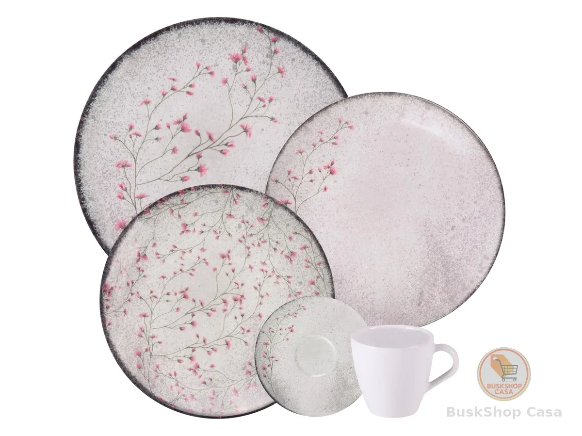 Tramontina Aparelho de Jantar Floralis em Porcelana Decorada 20 Peças
