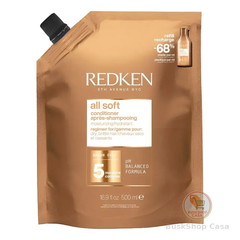 Redken Condicionador All Soft 500ml Refil Nutrição Capilar