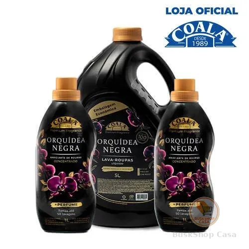 Kit Coala Laundry Lava Roupas 5L + 2 Amaciantes 1L - Orquídea Negra
