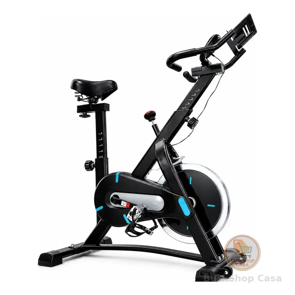 Bicicleta Ergométrica Spinning Profissional Fit Inercia 15kg Preto 1.2v