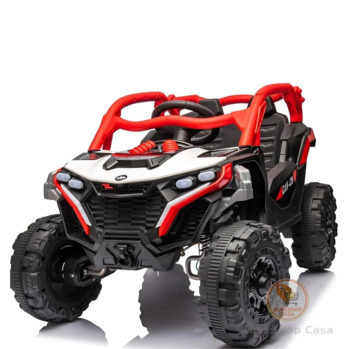 Carro Elétrico Jipe UTV Max 12V Som Luz de Led Controle Remoto (Vermelho)