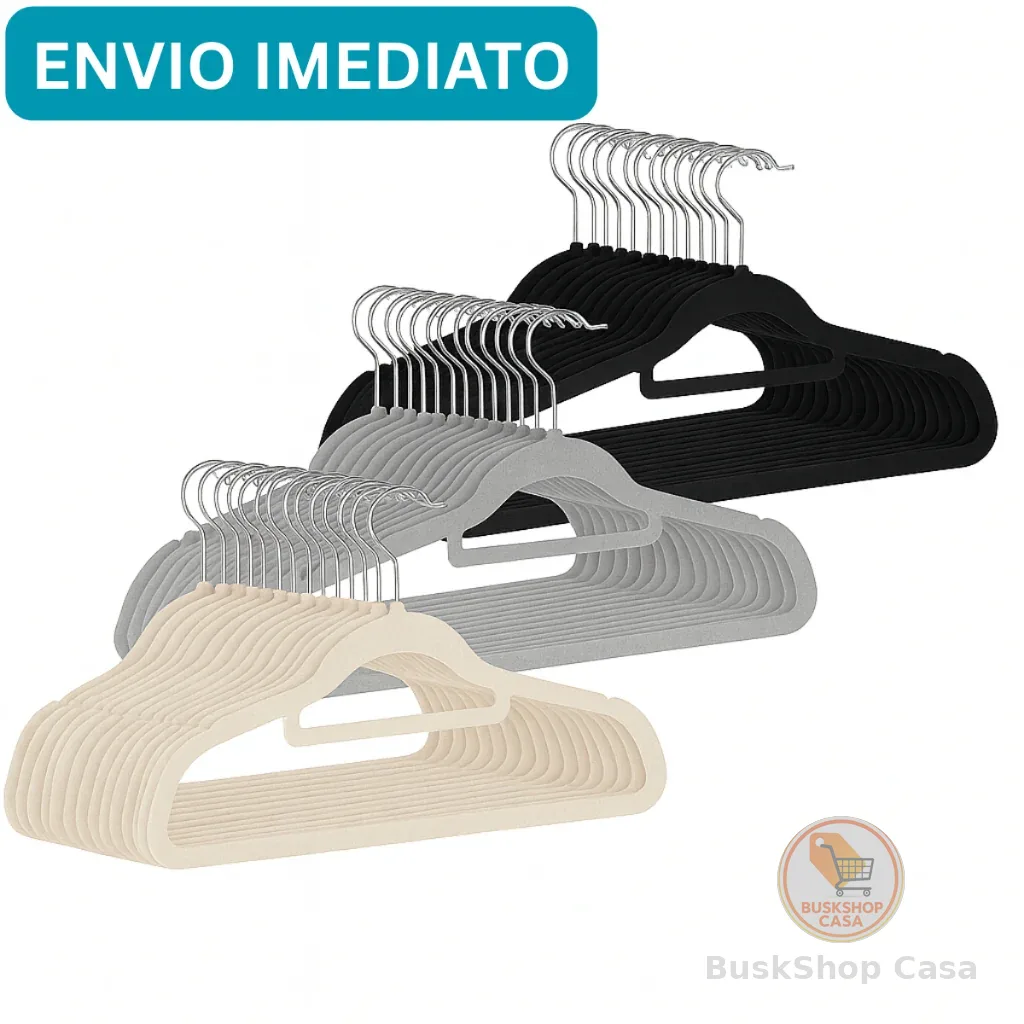 Kit Cabides Veludo Para Roupas Anti-derrapante Adulto Unidades Resistente Organizador