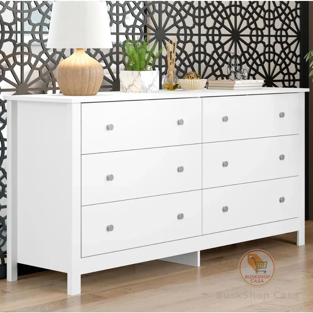 Cômoda Ditália 6 Gavetas DM-221 Branco