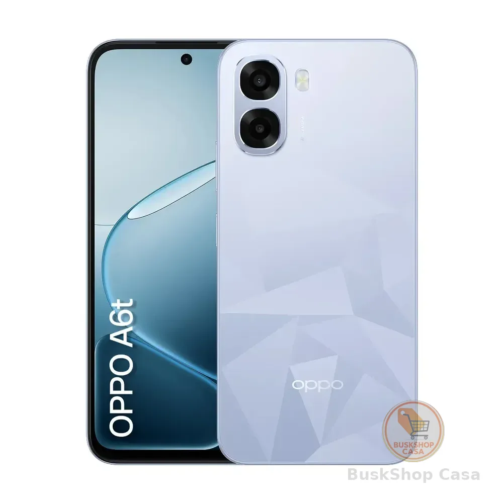 Smartphone Oppo A6t 128gb, 12gb Ram (4gb + 8gb Virtual Ram), Bateria Gigante De 6500mah, Processador Snapdragon, Tela 120hz, Ai Câmera, Ip64 - Azul Cristal