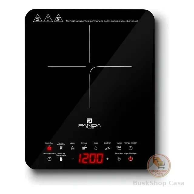 Cooktop Indução 1 Boca Portátil Trava Segurança Panda Plus