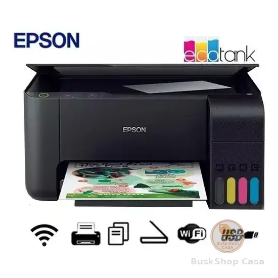 Impressora Multifuncional Cor Epson Ecotank L3250 Preto 127/220v