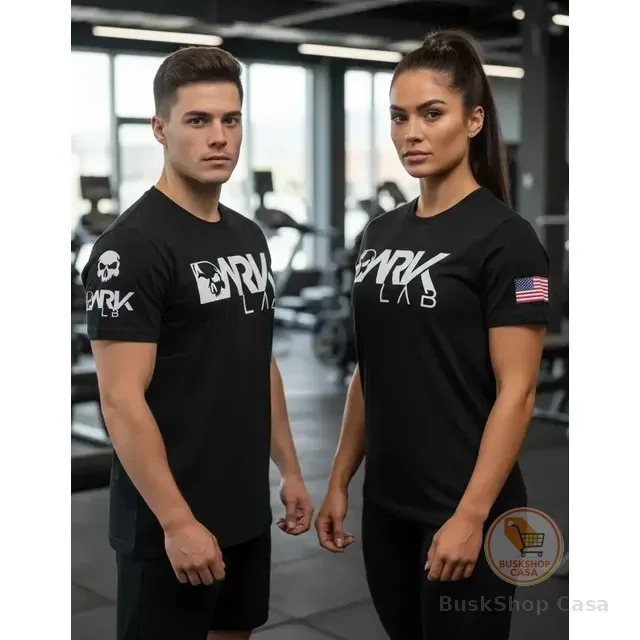 Camiseta Dry-fit  Preta Caveira Unisex Dark Lab