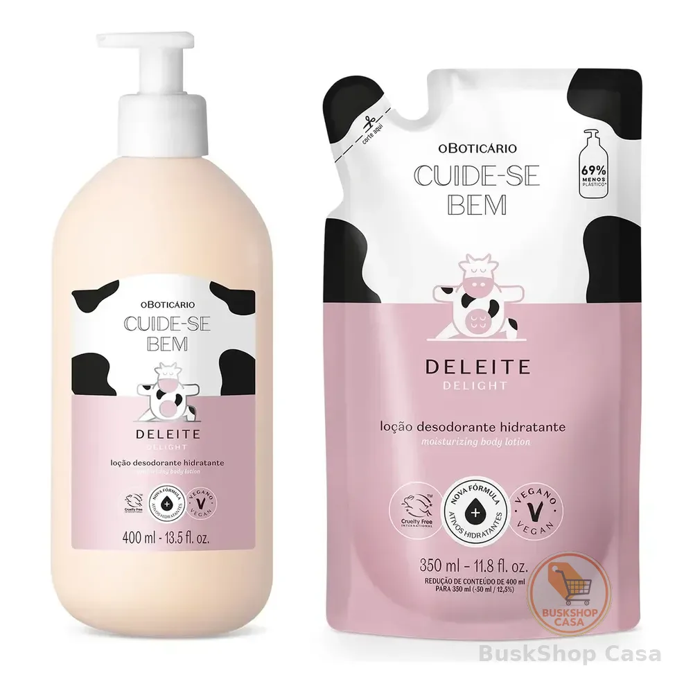 Combo Cuide-se Bem Deleite: Loção Corporal 400ml + Refil 350ml Neutra