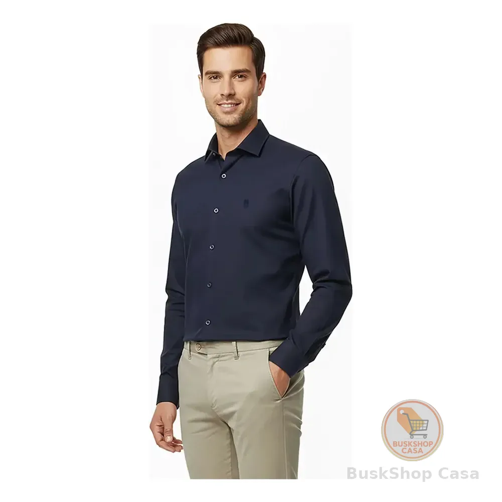 Camisa Masculina Slim Fit Polo Wear Marinho G