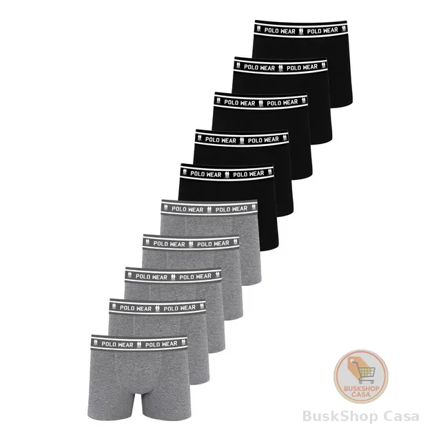 Kit 10 Cuecas Algodão Polo Wear Sortido