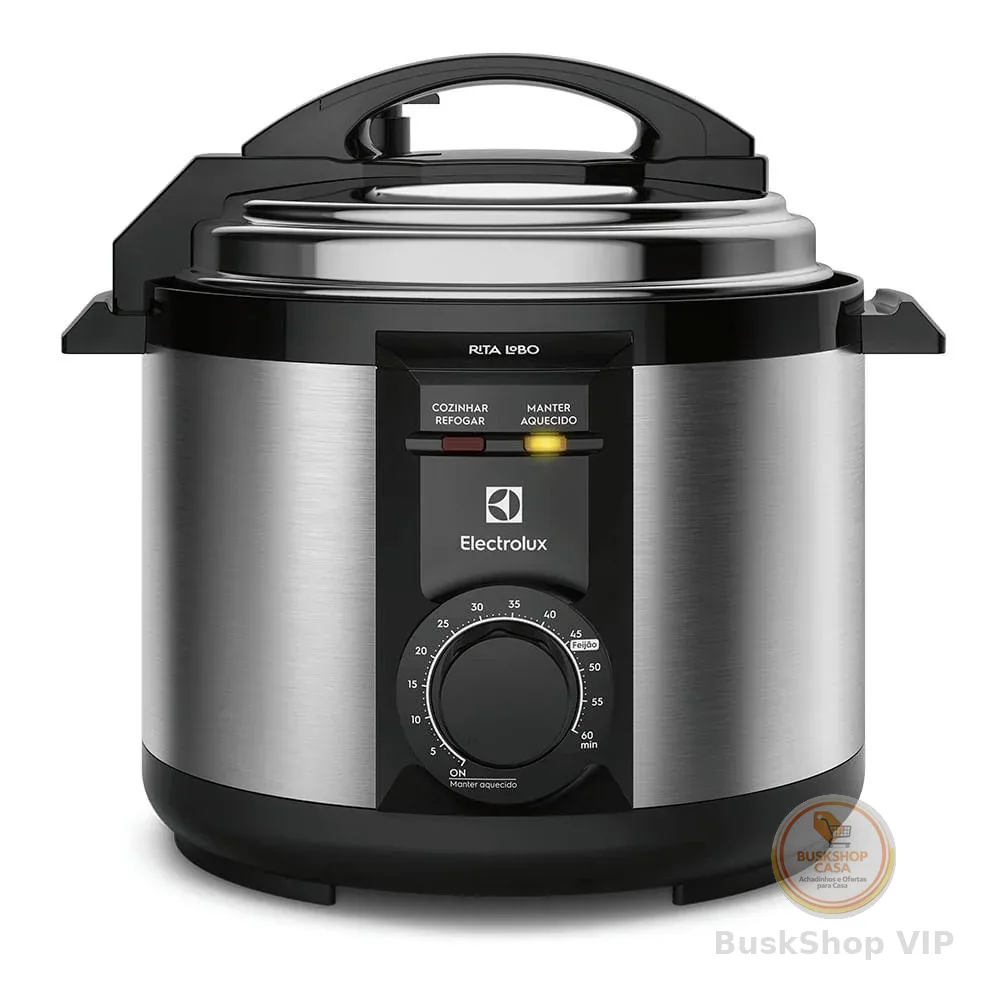 Panela de Pressão Elétrica Electrolux por Rita Lobo 5L Preta Efficient c/ Timer (PCE20)