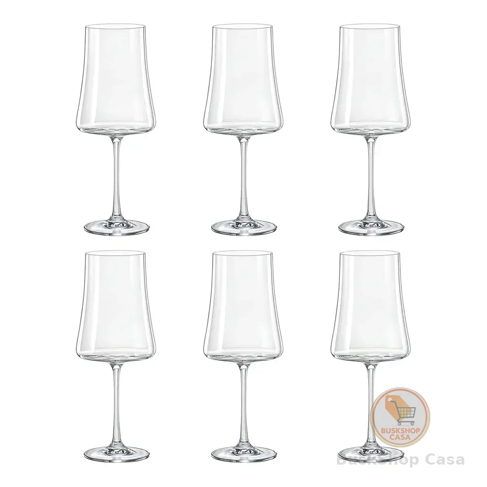 6 Taças Cristal Titanium Vinho Tinto 460ml Bohemia Xtra Crystalex