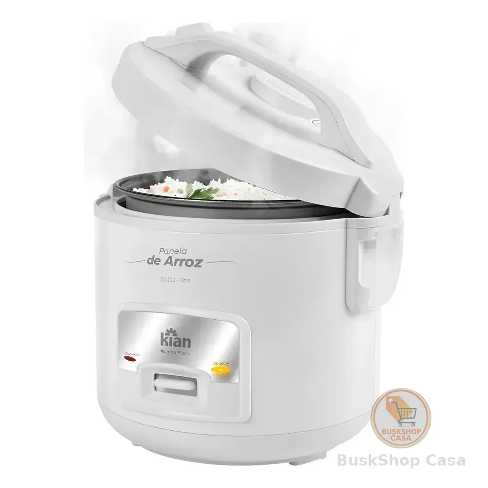 Panela De Arroz Elétrica Kian Branca 5 Xícaras 1l 220v Pa100