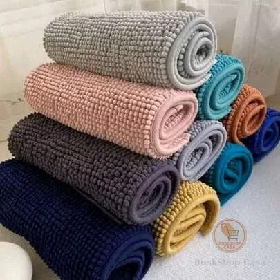 Tapete Bolinha 40x60 Antiderrapante Sintético Linha Luxo Extra Macio Porta / Banheiro