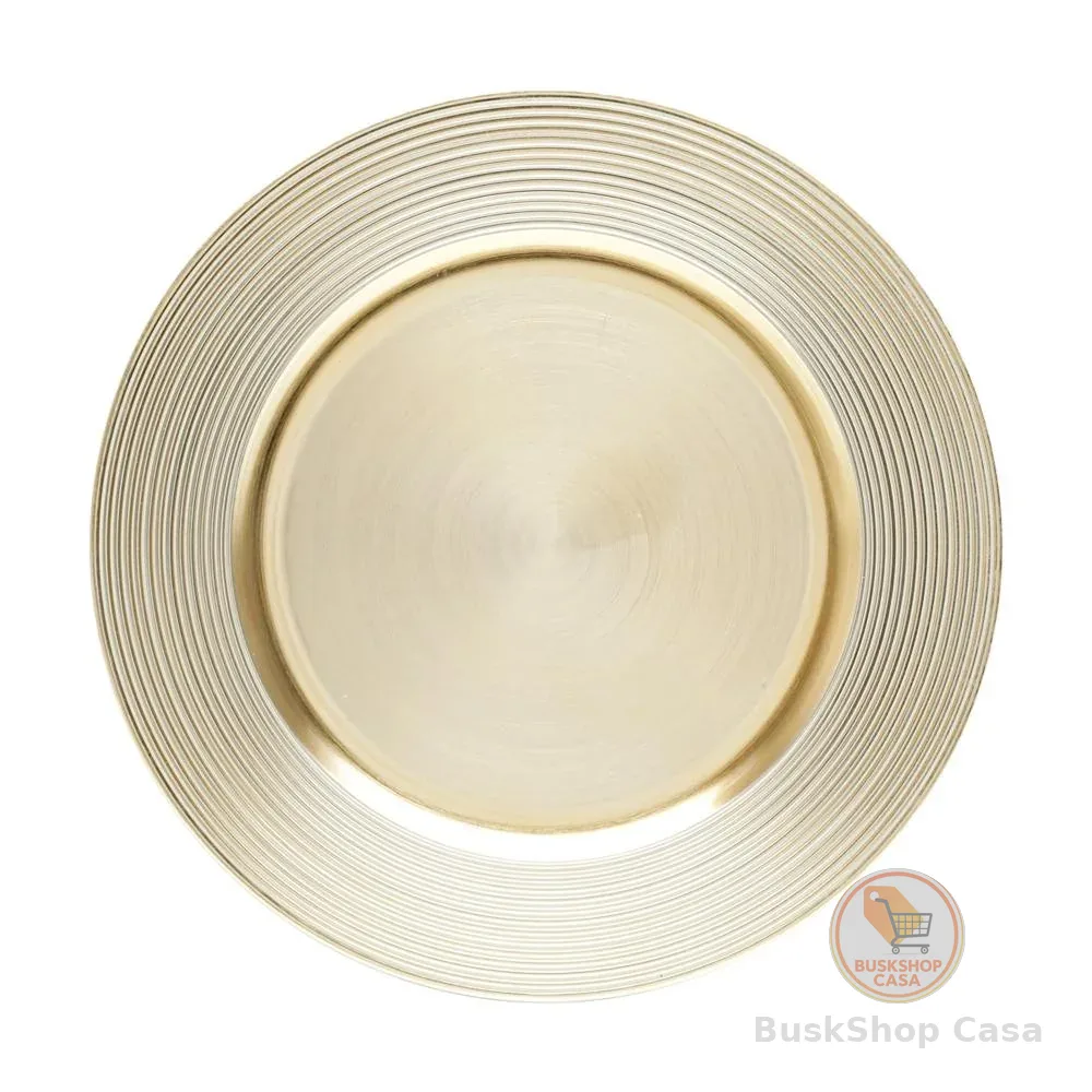 Sousplat Wolff de Plástico Dourado 33cm