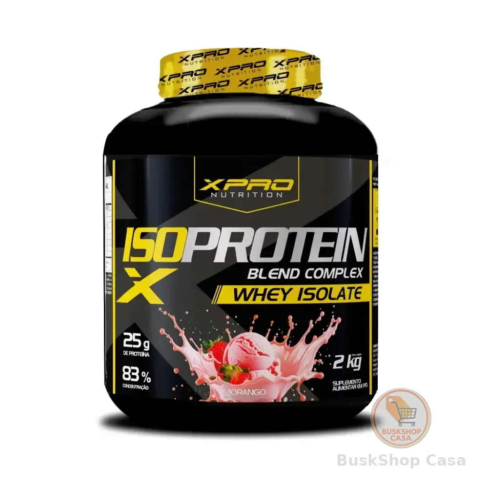 Whey Protein Isolado Iso Blend Complex Zero Açúcar Low Carb Morango 2kg Xpro
