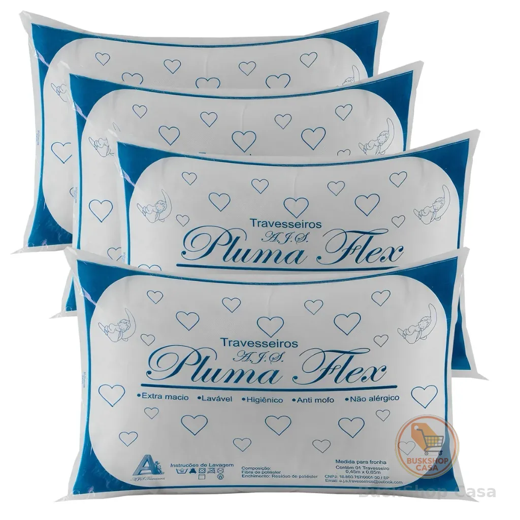 Kit 4 Travesseiros de Manta Macia Travisseiro