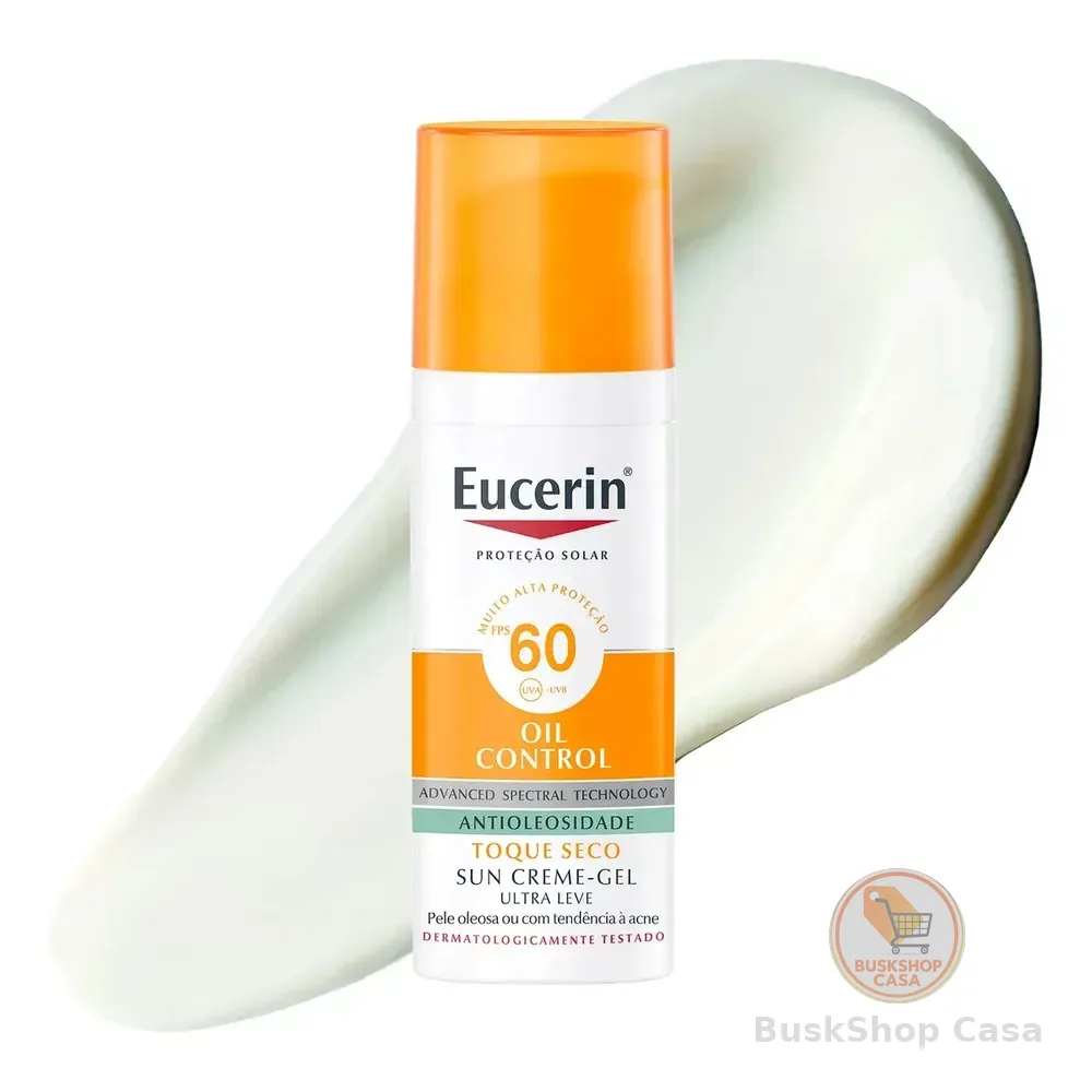 Eucerin Protetor Solar Facial Oil Control Fps 60 50ml, Antioleosidade, Rosto, Proteção Uva, Uvb E Luz Visível