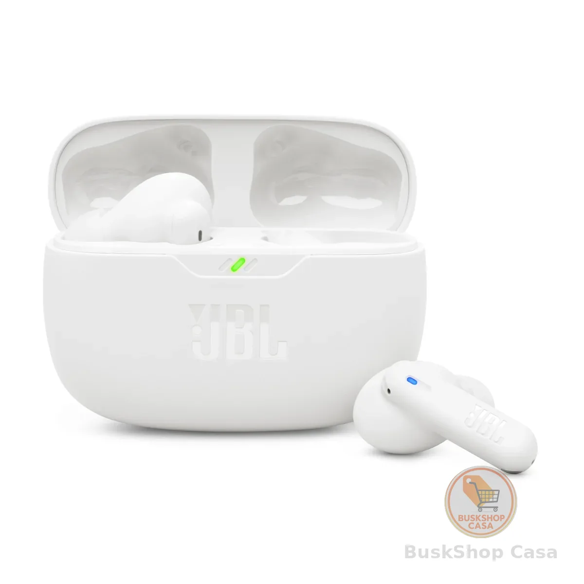 JBL, Fone de Ouvido Sem Fio, JBL, Bluetooth, Wave Beam 2, Intra Auricular, Sem Fio, Resistente À Água e Poeira - Branco | Bluetooth 5.3, até 40 horas de autonomia, som JBL de graves puros, ambiente inteligente, conexão multiponto
