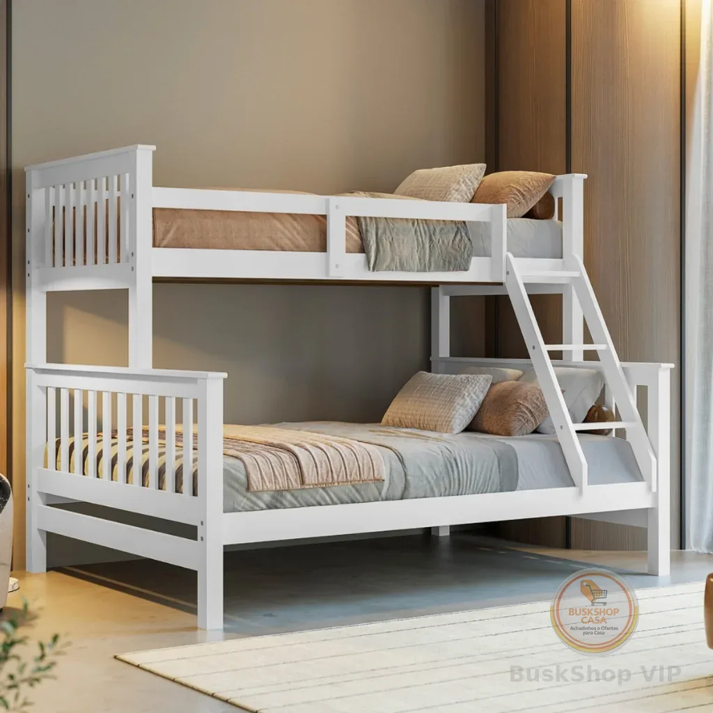 > 🛍Beliche Casal/Solteiro De Madeira Maciça Woodstore