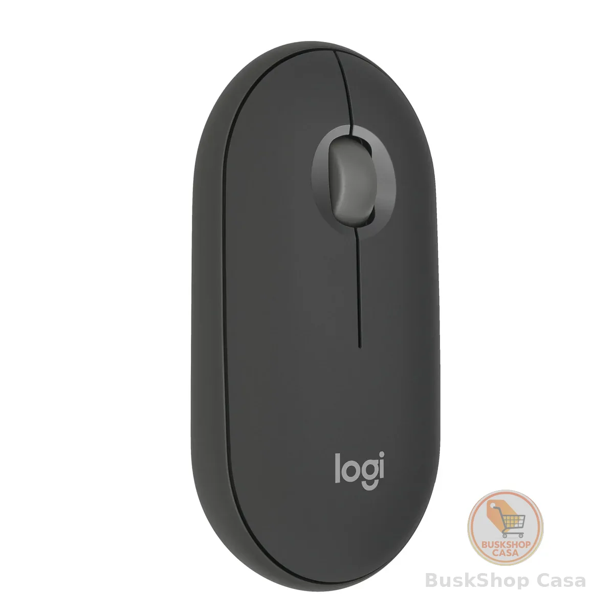 Mouse sem fio Logitech Pebble 2 M350s com Clique Silencioso, Design Slim Ambidestro, Conexão Bluetooth e Pilha Inclusa - Grafite