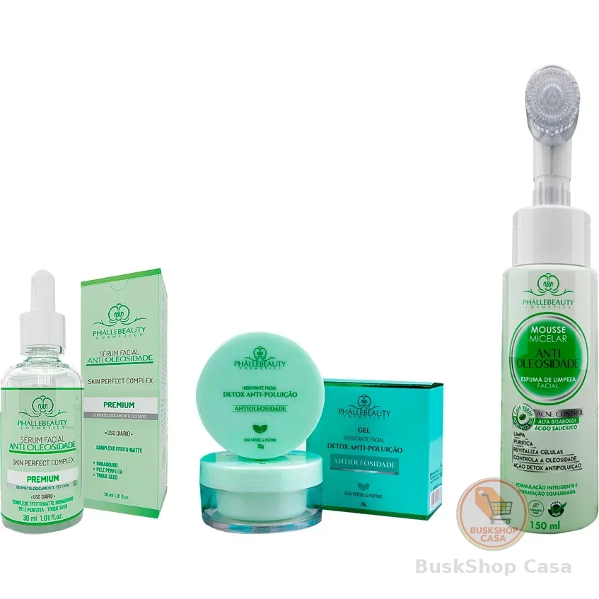 Kit Antioleosidade com 3 itens PhálleBeauty