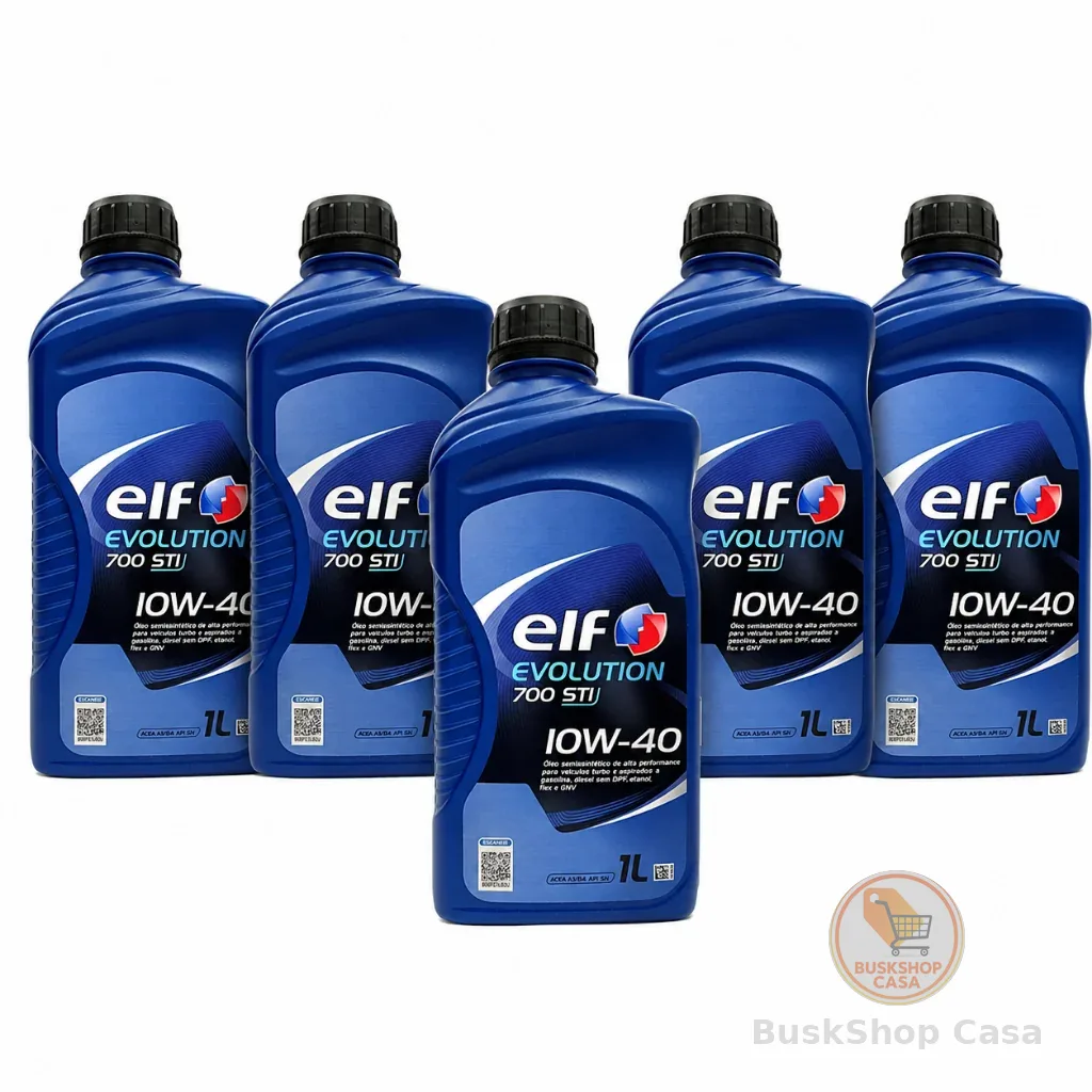 5 Litros de Óleo Lubrificante do Motor ELF Evolution 700 STI 10W40 SN Semissintético