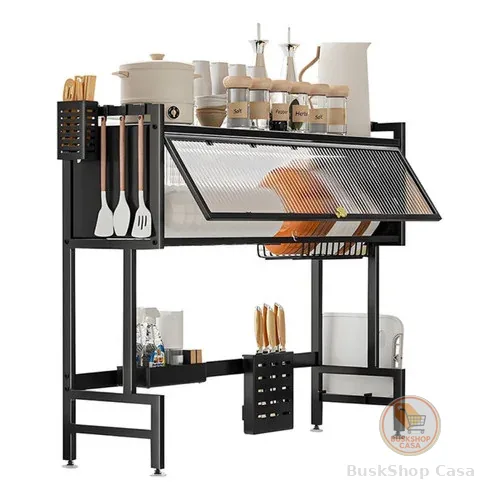 Organizador Escorredor Decoteam 2 Prateleiras Porta Acrílica 85x28x80