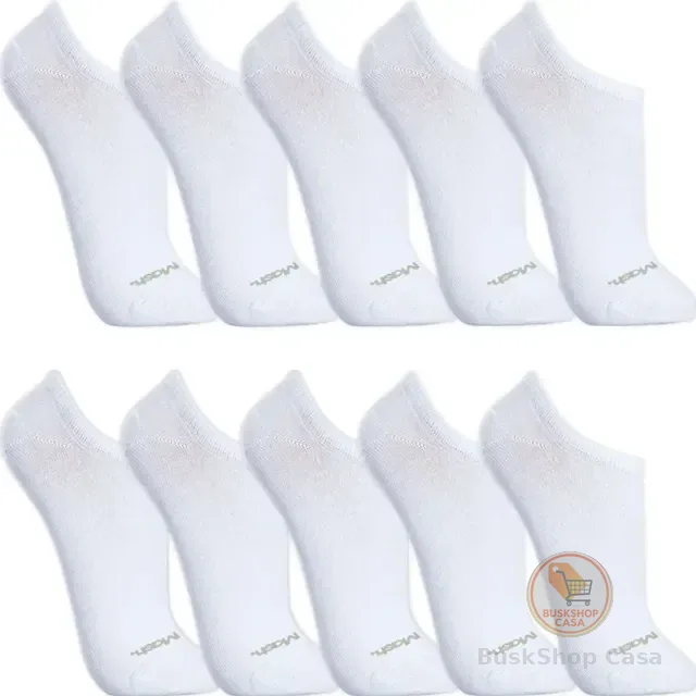 Kit 10 Pares Meias Mash Invisível Soquete Sapatilha Algodão