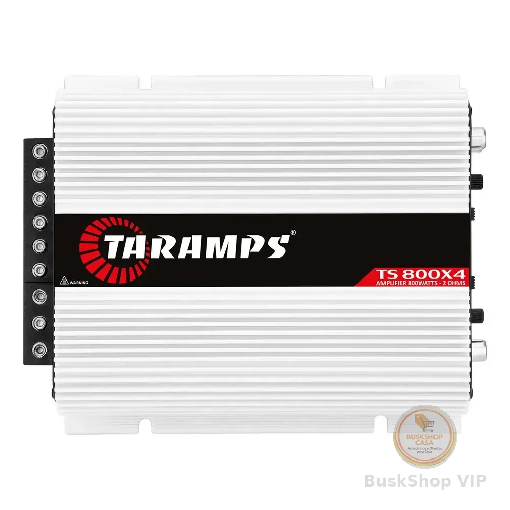 Amplificador Taramps Ts 800x4 800w 4 Canais Para Som Automotivo Branco