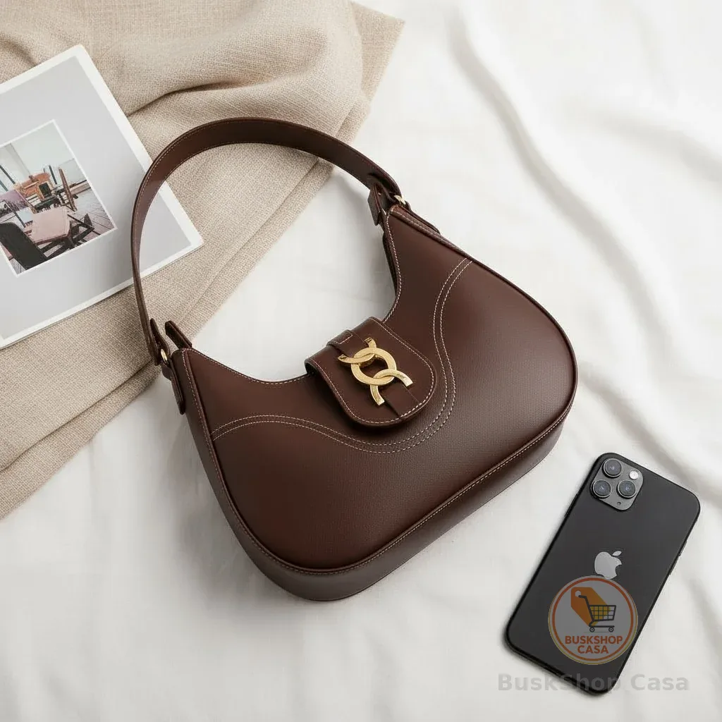 Bolsa Feminina Baguete Média De Ombro Estilosa Casual