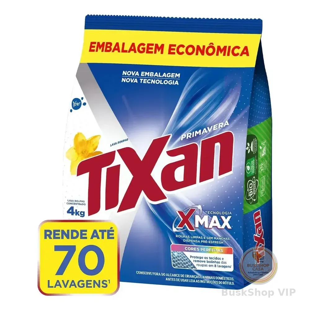 Sabão Em Pó Tixan Ypê Primavera Sachê 4kg