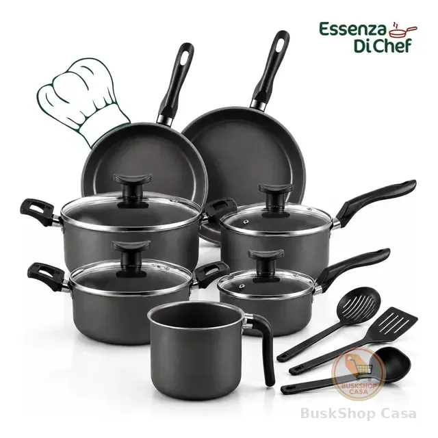 Conjunto Panelas Antiaderente 10 Peças Teflon Várias Cores