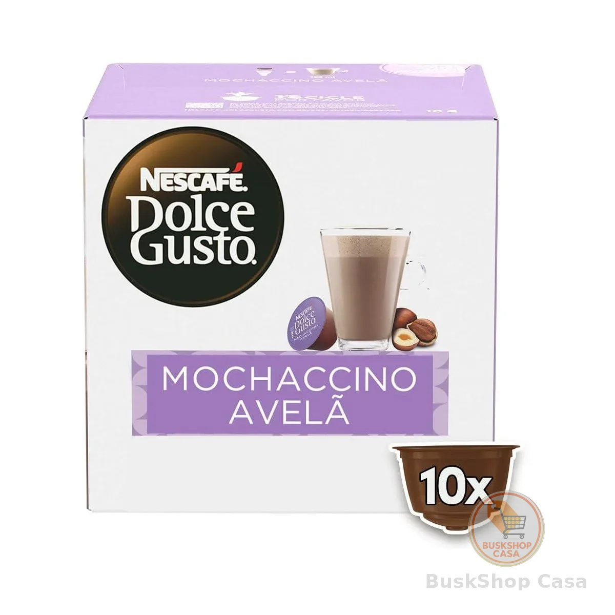 Dolce Gusto Mochaccino Em Cápsula Avelã Nescafé Caixa 170G 10 Unidades