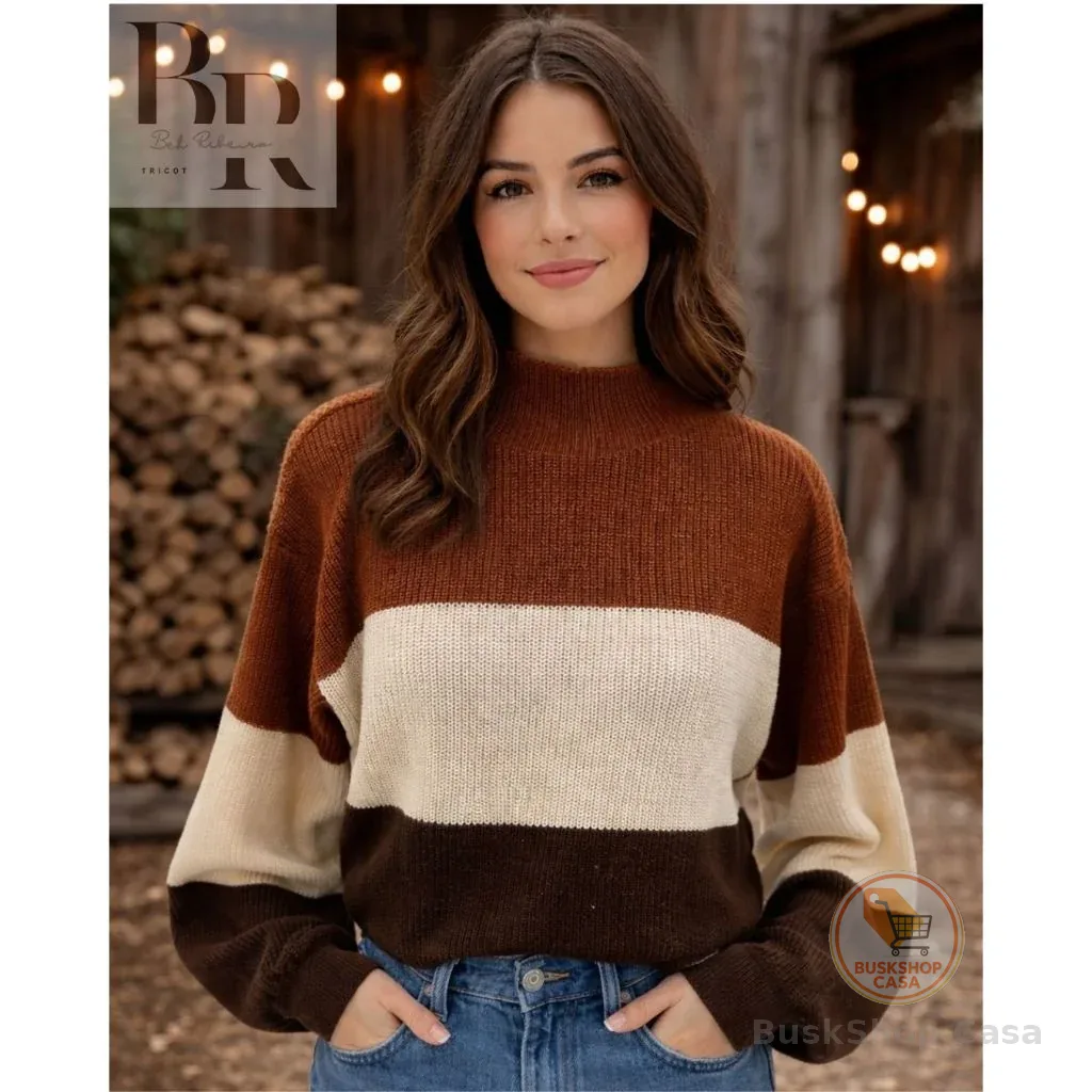 Blusa Feminina Tricot Cropped Manga Longa Inverno 3 Cores Suéter Agasalho Tricô