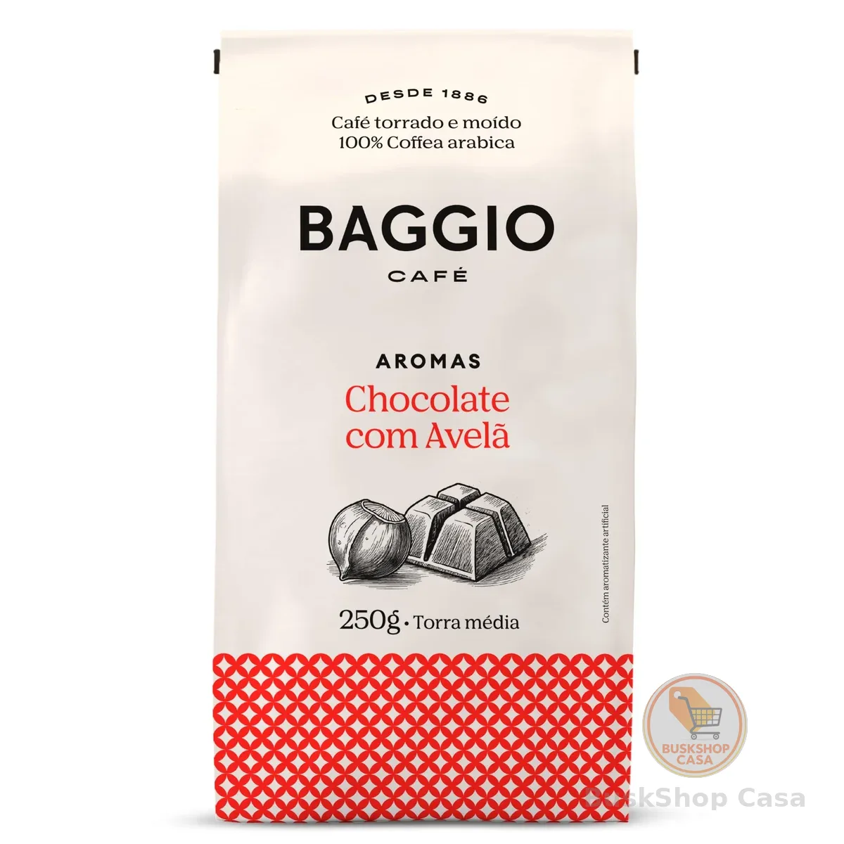 Baggio Café Café Torrado e Moído Aroma de Chocolate com Avelã 250g