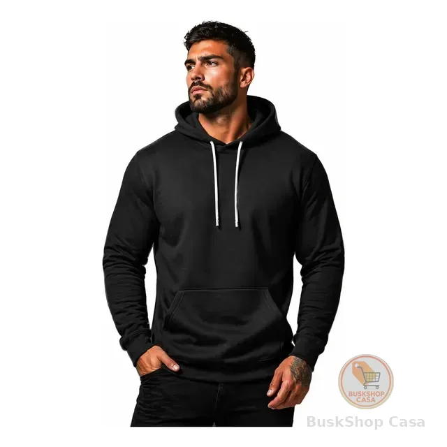 Blusa Moletom Canguru Liso Básico Premium Várias Cores