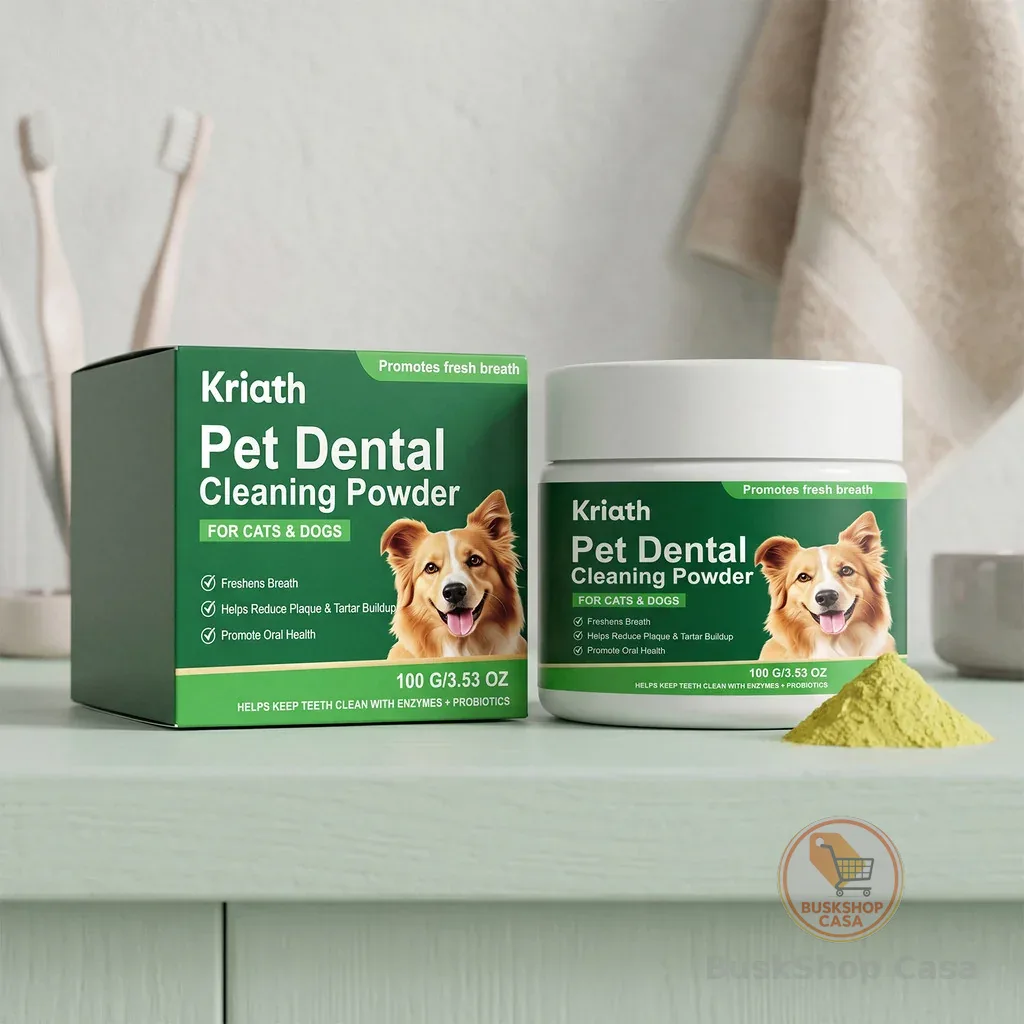 Pó Avançado Premium para Limpeza de Dentes de Animais de Estimação 100 g - Cuidado Oral Suave Diário para Cães e Gatos -