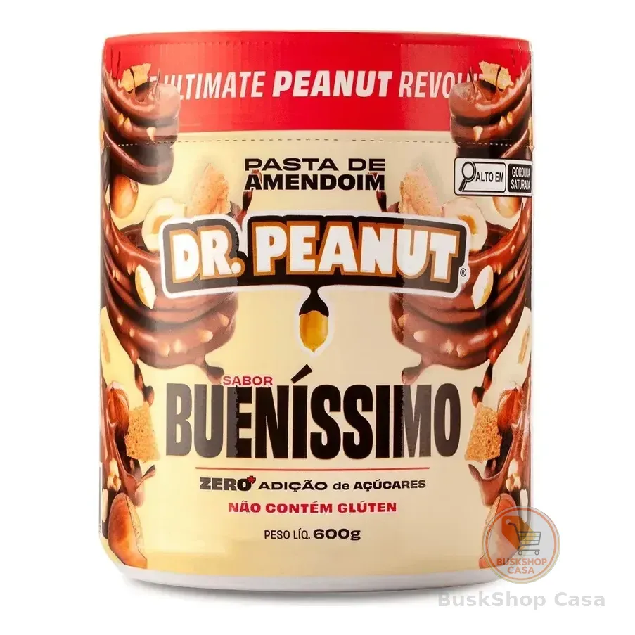 Pasta De Amendoim Com Whey Protein Bueníssimo 600g Dr. Peanut