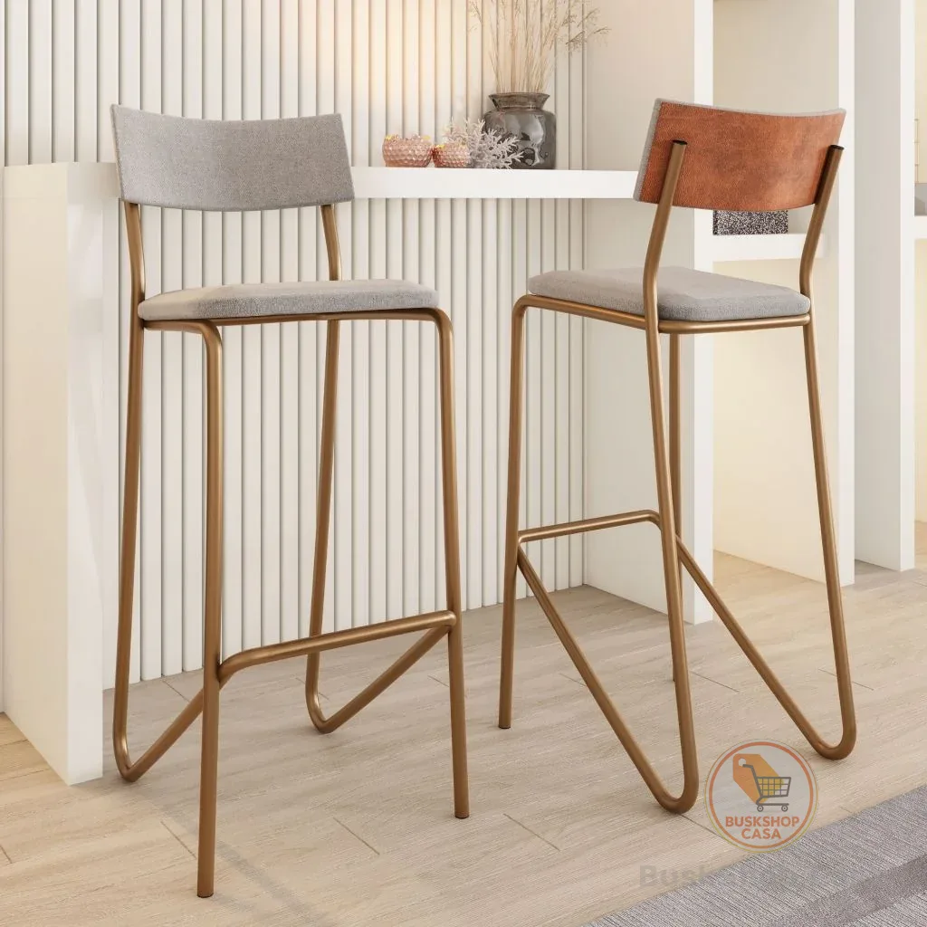 Kit 2 Banquetas Altas Cozinha Balcão 1747 Carraro Rose