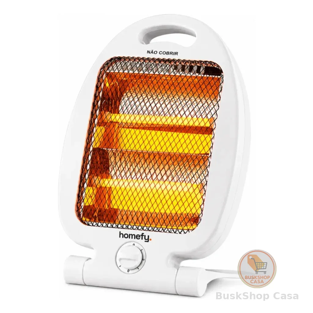 Aquecedor De Ambiente Elétrico Quartzo 800W Premium 127v ou 220v Homefy