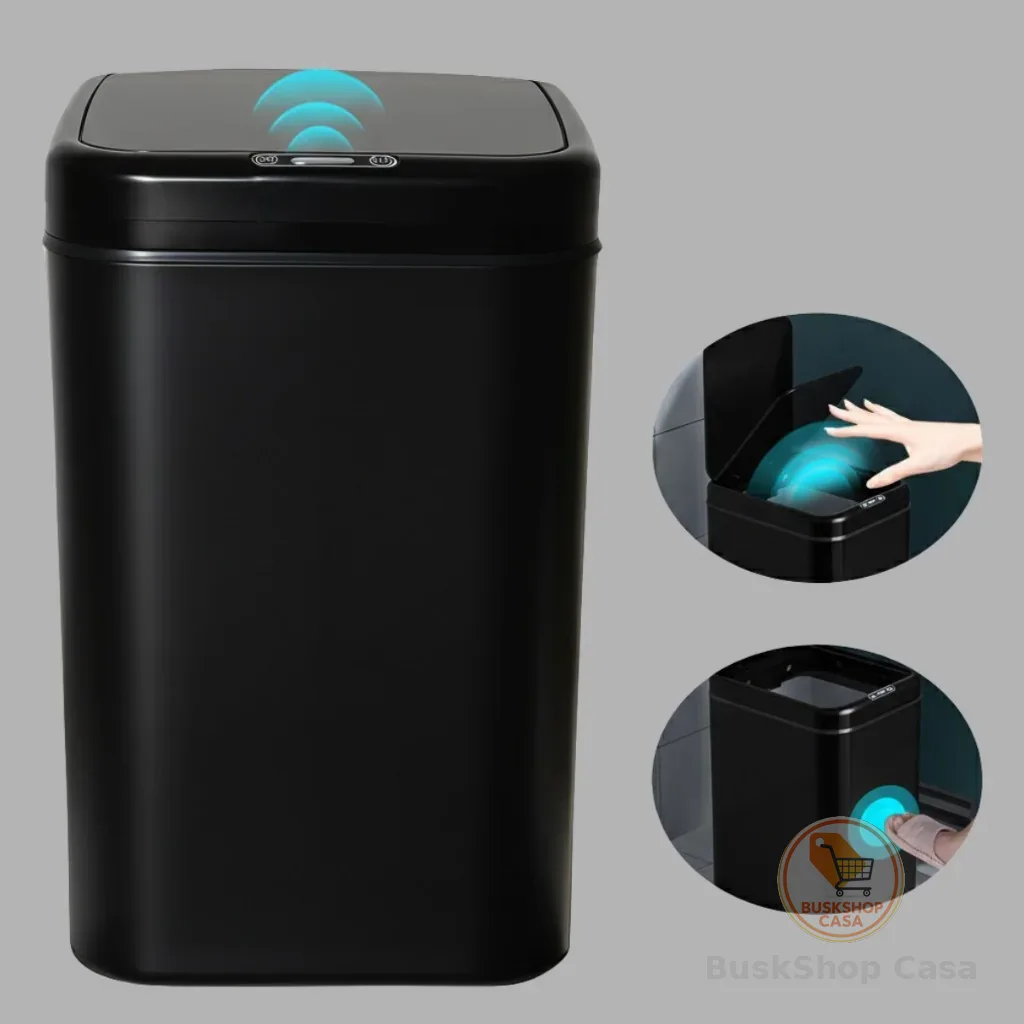 Lixeira Inteligente Sensor Automático Higiênica  Antiodor Design Moderno Uso Doméstico Escritório